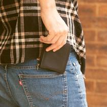 Carteira em Couro Masculina Com Porta Moedas