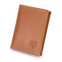 Carteira Em Couro Masculina Slim Pequena Porta Cnh Cartão e Notas