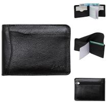 Carteira Em Couro Premium Preta Artlux Com Esconderijo