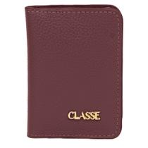 Carteira feminina classe couro slim porta cartões