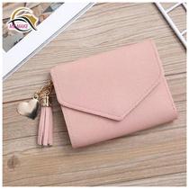 Carteira Feminina Com Franjas/Bolsa Porta-Cartões/Bolsa De Mão/Porta-Cartões CORES:ROSA