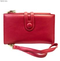 Carteira Feminina com Zíper Porta Celular Cartões Notas Moedas Documentos 9653