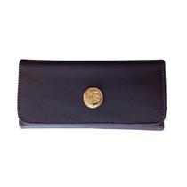 Carteira Feminina Couro Porta Cartão Botão Elegância Carteira Feminina Couro Porta Cartão Botão Elegância