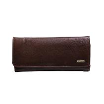 Carteira Feminina em Couro 22cm Marron Carteira Feminina em Couro 22cm Marron