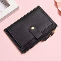 Carteira feminina em couro PU, com design de múltiplos compartimentos, requintada, simples, elegante e durável.