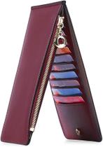 Carteira feminina HUOGUO com bloqueio de RFID, fina, bifold, multicartão, carteira longa para cartão de crédito para mulheres com bolso com zíper Carteira feminina HUOGUO com bloqueio de RFID, fina, bifold, multicartão, carteira longa para cartão de crédito para mulheres com bolso com zíper