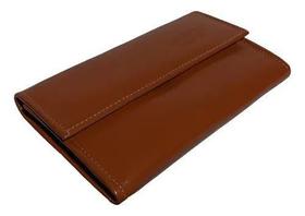 Carteira Feminina Longa De Mão Em Couro Porta Cheques Dinheiro Documentos Espaçosa