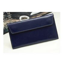 Carteira Feminina Mão Clutch Vintage Minimalista Fina Couro