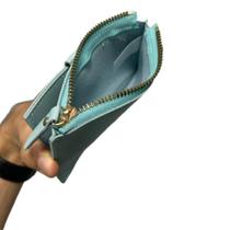 Carteira Feminina Minimalista De Couro Pequena Porta Cartão