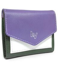 Carteira Feminina Pequena De Couro Le Voyage Cartões Moedas