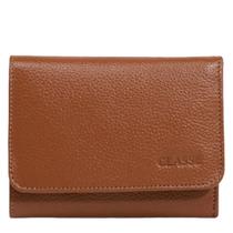 Carteira feminina pequena fecho imã classe couro