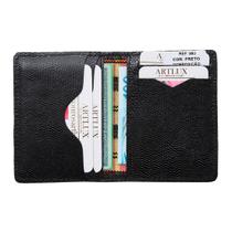 Carteira Feminina Pequena Porta Cartões Em Couro Legítimo