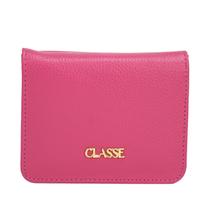 Carteira Feminina Pequena Slim em Couro - Classe Couro - Preta / Caramelo / Vermelho / Pink Carteira Feminina Pequena Slim em Couro - Classe Couro - Preta / Caramelo / Vermelho / Pink