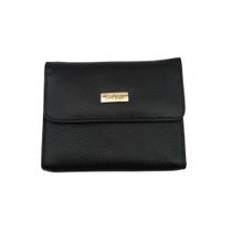 Carteira Feminina Preta Em Couro