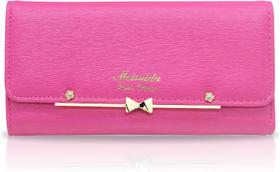 Carteira feminina Woolala fofa bowknot com três dobras, bolsa longa de grande capacidade Carteira feminina Woolala fofa bowknot com três dobras, bolsa longa de grande capacidade