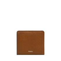 Carteira Fossil Logan Bifold Saddle em couro genuíno RFID