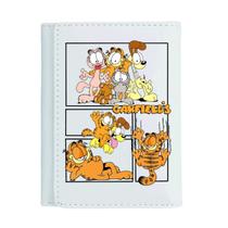 Carteira Garfields Anime Characters Slim Bifold PU em couro PU