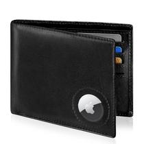 Carteira GIPUSSON Slim Leather para homens RFID com suporte AirTag