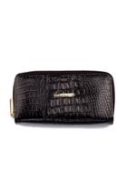 Carteira grande de couro Tinna Feminino Preto croco Carteira grande de couro Tinna Feminino Preto croco