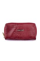 Carteira grande de couro Tinna Feminino Vermelho croco Carteira grande de couro Tinna Feminino Vermelho croco