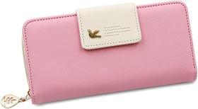 Carteira HUOGUO para mulheres femininas moda longa carteira de couro PU para mulheres com zíper moeda bolsa longa carteira feminina com vários compartimentos para cartões e compartimento espaçoso - rosa, tamanho único Carteira HUOGUO para mulheres femininas moda longa carteira de couro PU para mulheres com zíper moeda bolsa longa carteira feminina com vários compartimentos para cartões e compartimento espaçoso - rosa, tamanho único