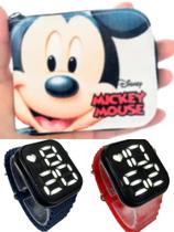 Carteira infantil masculino Mickey e relógio digital a prova d agua smart , seu filho merece