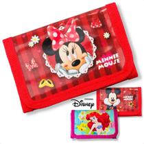 Carteira Infantil Menino Menina Mickey Minnie Princesas Ariel Pequena Sereia - Disney