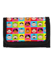 Carteira Infantil Preta Personagens 8x2x12cm - Turma Da Mônica