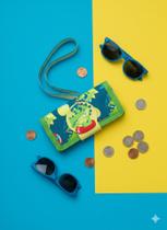 Carteira Infantil Puket Jacaré Relax Azul Petróleo Menino