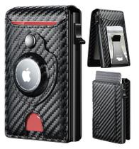 Carteira inteligente para Apple Airtag Wallet masculina com bloqueio de RFID Carteira inteligente para Apple Airtag Wallet masculina com bloqueio de RFID