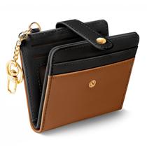 Carteira Jogjam Small Ladies RFID Slim PU em couro PU preto/marrom