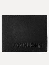 Carteira John John Masculina Couro Basic Down Logo Preta
