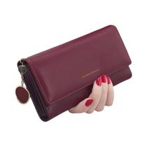 Carteira Longa Feminina Em Couro PU Multifuncional Com Porta Cartões E Design Fashion Carteira Longa Feminina Em Couro PU Multifuncional Com Porta Cartões E Design Fashion