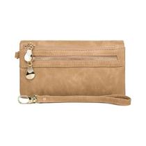 Carteira Longa Retro Feminina De Grande Capacidade Com Dobragem Dupla, Múltiplos Compartimentos Para