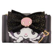 Carteira Loungefly Kuromi 20º Aniversário Dobrável 15x10cm Carteira Loungefly Kuromi 20º Aniversário Dobrável 15x10cm