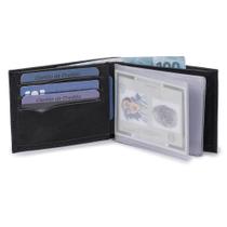 Carteira Luxo Couro Bovino Rg/cnh/cédulas/cartões/moedas