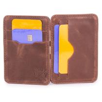 Carteira Mágica Porta Cartão em Couro Cnh Cédulas Envio Imediato Para Todo Brasil