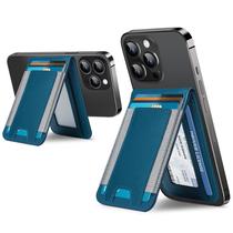 Carteira Magsafe 2 em 1, atualizada com carteira para iPhone e suporte ajustável, janela de identificação aberta, carteira magnética para iPhone 16/15/14 Pro Max/14 Pro/14/14 Plus/13/12 Series, porta-9 cartões, material vegano, azul Carteira Magsafe 2 em 1, atualizada com carteira para iPhone e suporte ajustável, janela de identificação aberta, carteira magnética para iPhone 16/15/14 Pro Max/14 Pro/14/14 Plus/13/12 Series, porta-9 cartões, material vegano, azul