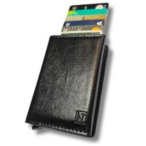 Carteira Masculina Anti Furto Porta Cartao Cor Preto Exclusive Bull RFID