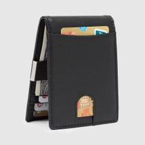 Carteira Masculina Clip Dinheiro Porta Cartões Com Bloqueio RFID Swissport