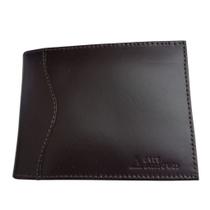 Carteira Masculina Com Porta Cheque Marron/preta