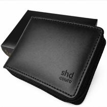 Carteira Masculina Com Zíper Couro Legítimo Porta Cartão Porta Moedas Porta RG Carteira Masculina Com Zíper Couro Legítimo Porta Cartão Porta Moedas Porta RG