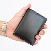 Carteira Masculina Couro Básica modelo slim