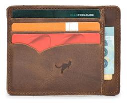 Carteira Masculina Couro Bovino Porta Cartão Slim Carteira Masculina Couro Bovino Porta Cartão Slim