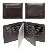 Carteira Masculina Couro com porta cartões cédulas rg cnh moedas - Kartmen