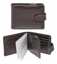 Carteira Masculina Couro com porta cartões cédulas rg cnh moedas - Kartmen