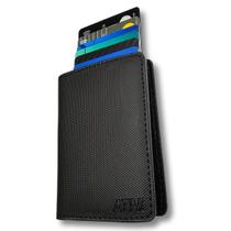 Carteira Masculina Couro Eco Fibra Porta Cnh Rigido Cartão Cor Prime