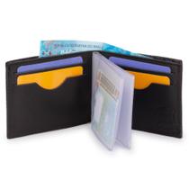 Carteira Masculina Couro Fino Simples Porta Documentos Cartões Carteira Masculina Couro Fino Simples Porta Documentos Cartões
