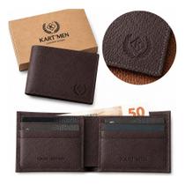 Carteira Masculina Couro Legítimo Compacta Resistente Rifd
