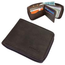 Carteira Masculina Couro Legítimo Grande com Ziper externo Completa grande executiva porta Cartão Documentos RG CNH Carteira Masculina Couro Legítimo Grande com Ziper externo Completa grande executiva porta Cartão Documentos RG CNH